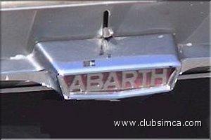 Eclairage de plaque Abarth